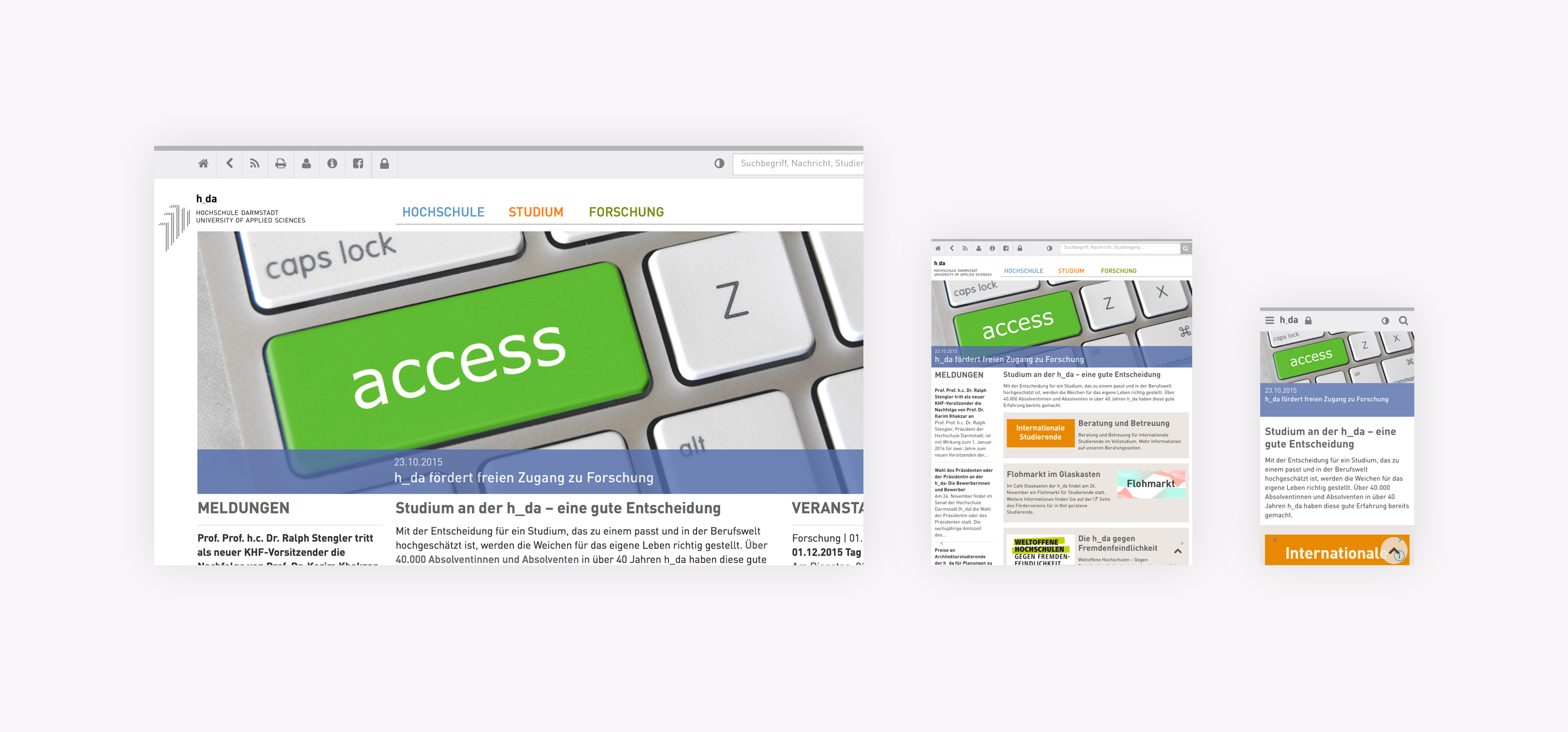 Master Thesis Screenshot Website Hochschule Darmstadt