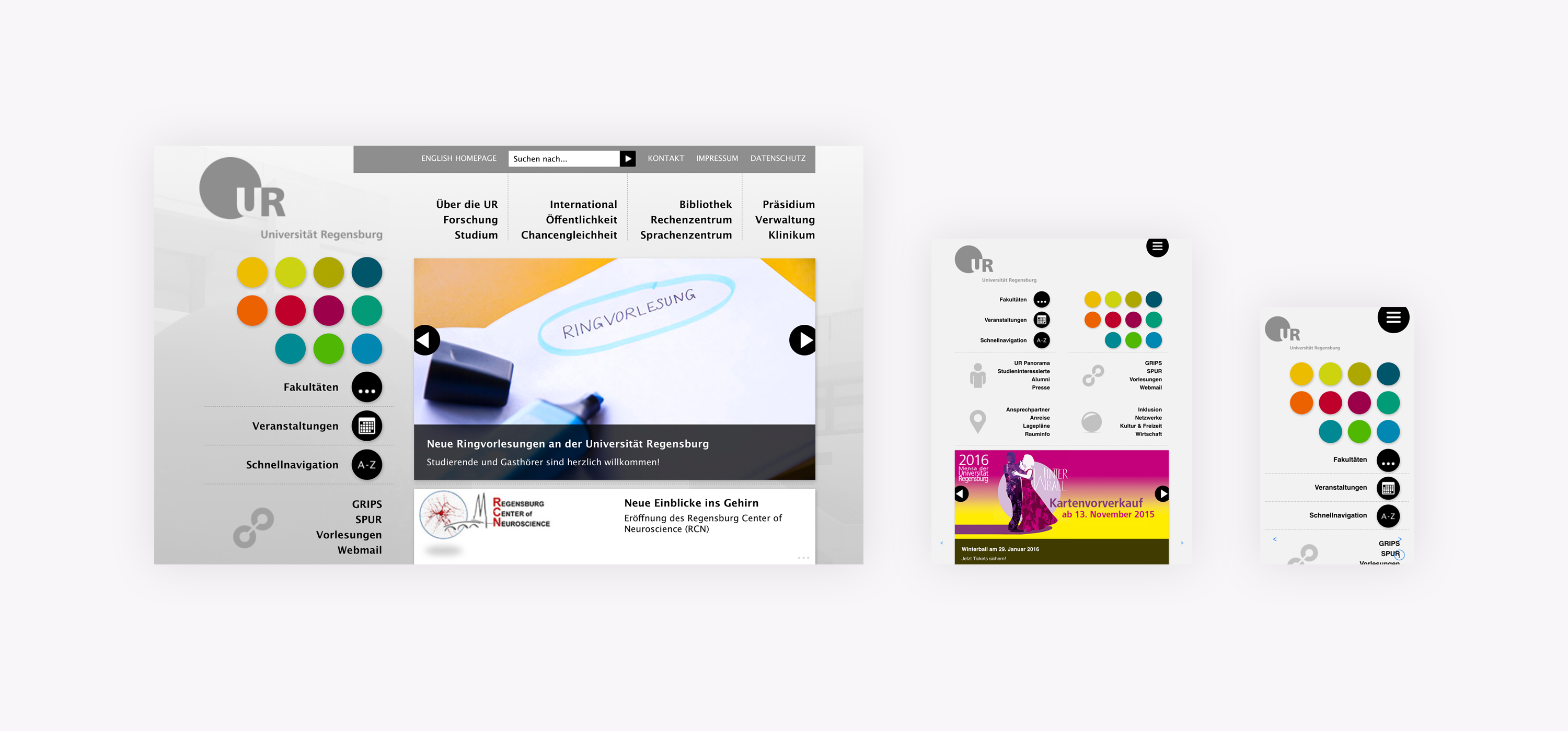 Master Thesis Screenshot Website Uni Regensburg